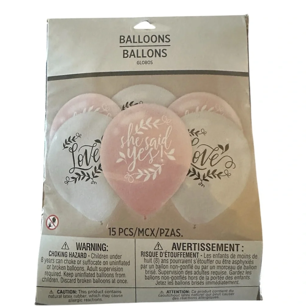 Bridal Shower Engagement Balloons Party Decoration Latex 2 Packs 30 Total